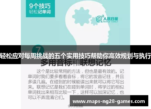 轻松应对每周挑战的五个实用技巧帮助你高效规划与执行